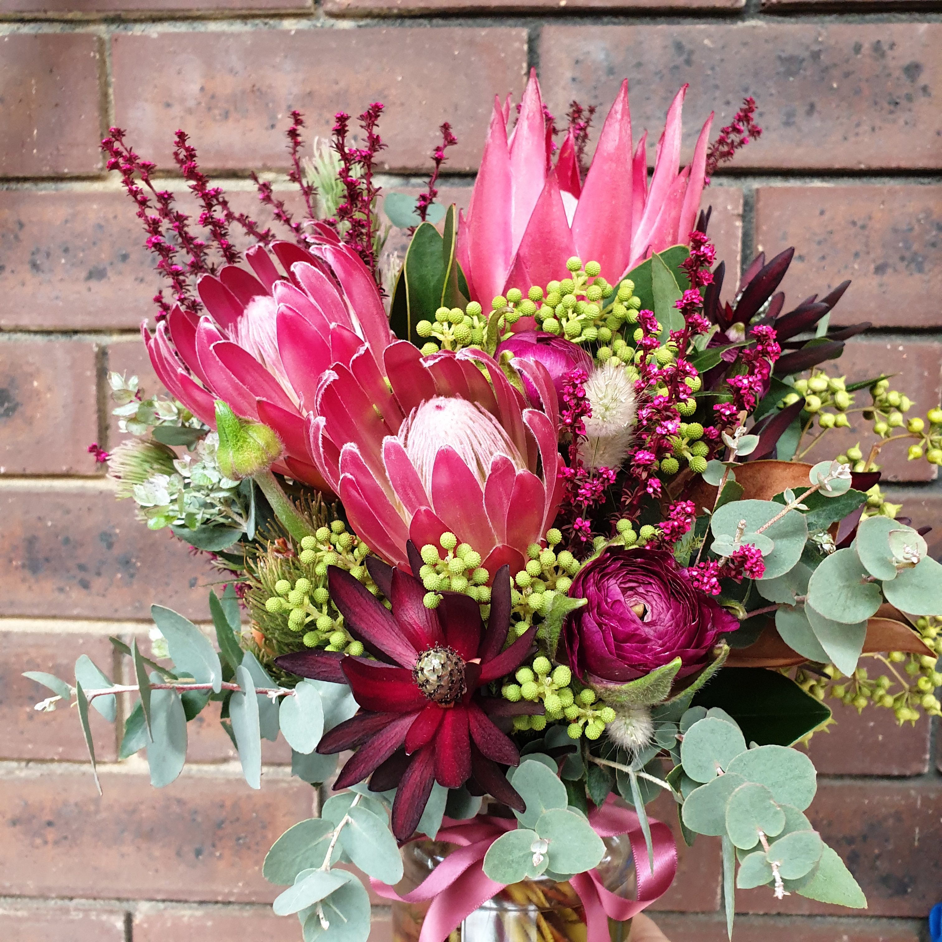 pink posy flower